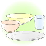 Disinfection of tableware