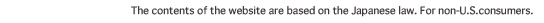 The contents of this website are based on the Japanese law. For
non-US consumers.