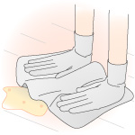 Disinfecting spews