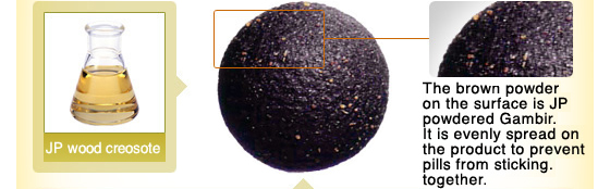 When looking at the Seirogan, most are puzzled by its dark brown color.This color in the result of four natural ingredients in the Seirogan,including JP powdered Gambir, JP powdered Phellodendron Bark,JP powdered Glycyrrhiza and JP powdered Citrus Unshiu peel.These ingredients not only promote JP wood creoste to relieve gastrointestinal disorders, but also continue to protect our gastrointestinal system.