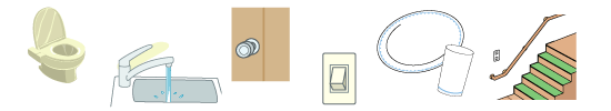 トイレ ドアノブ 水道蛇口 電気スイッチ 階段手すり 食器