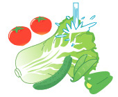 生野菜は、流水でよく洗う