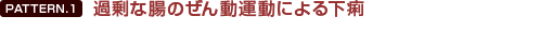 過剰な腸のぜん動運動による下痢 