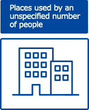 Places used by an unspecified number of people